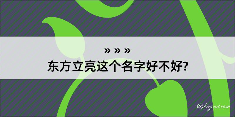 东方立亮这个名字好不好?