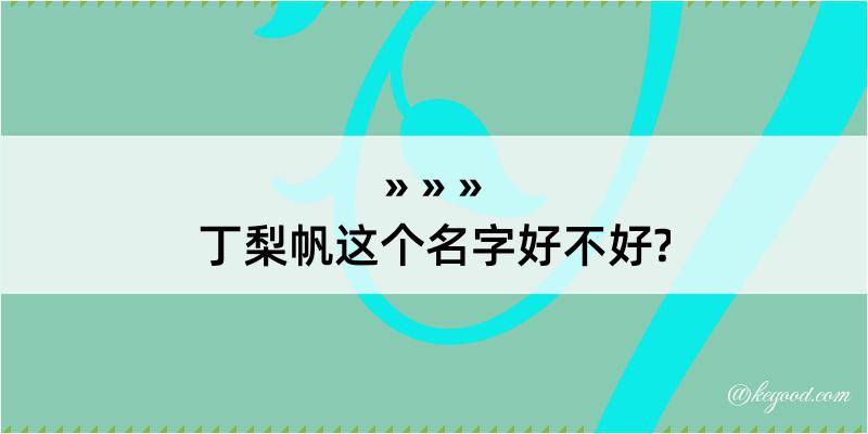 丁梨帆这个名字好不好?