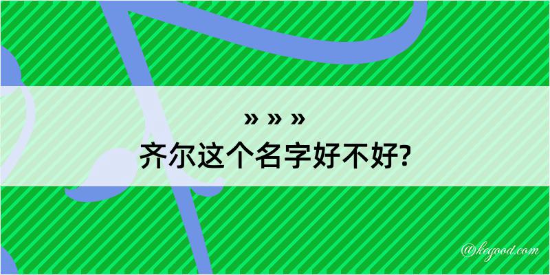 齐尔这个名字好不好?