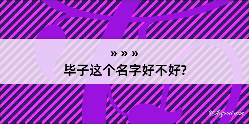 毕子这个名字好不好?