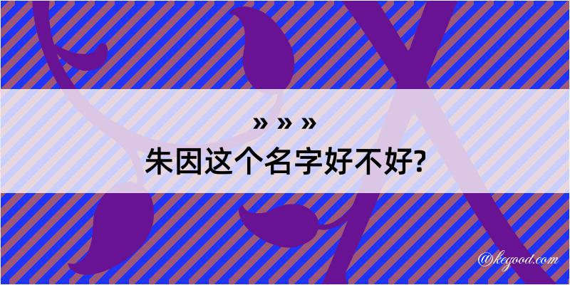 朱因这个名字好不好?