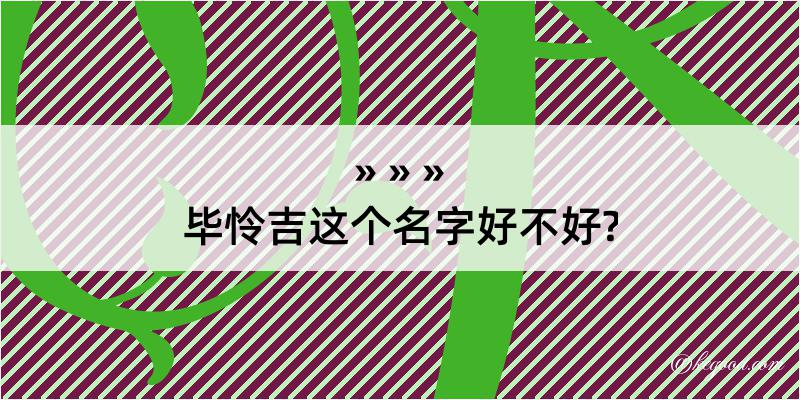 毕怜吉这个名字好不好?