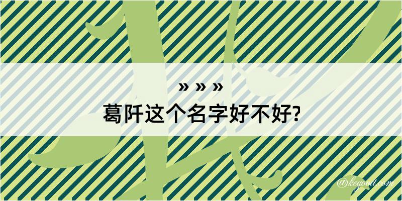 葛阡这个名字好不好?