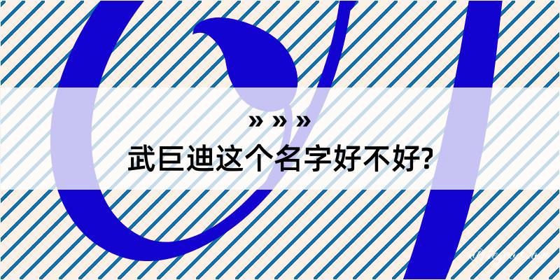 武巨迪这个名字好不好?