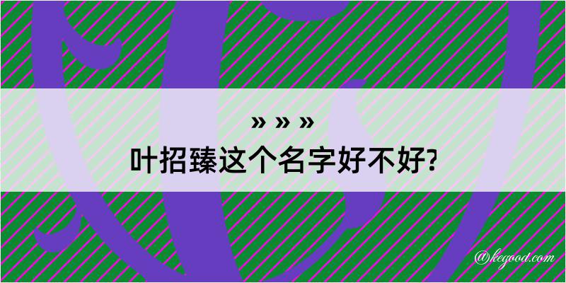 叶招臻这个名字好不好?