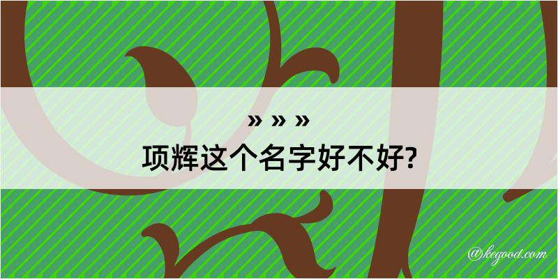 项辉这个名字好不好?