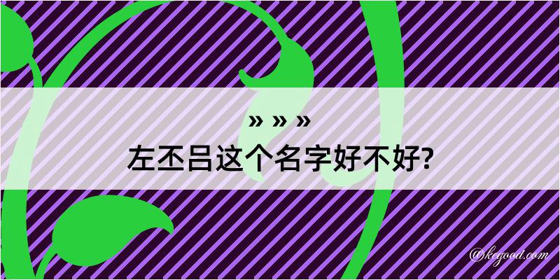 左丕吕这个名字好不好?