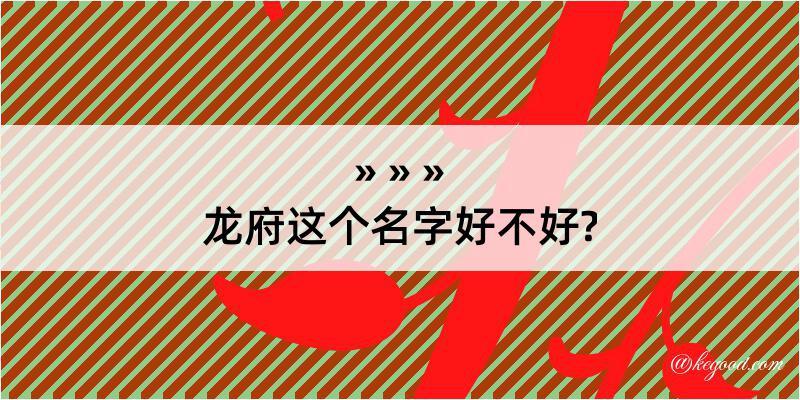 龙府这个名字好不好?