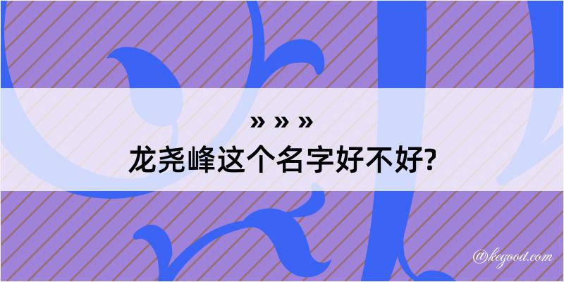 龙尧峰这个名字好不好?