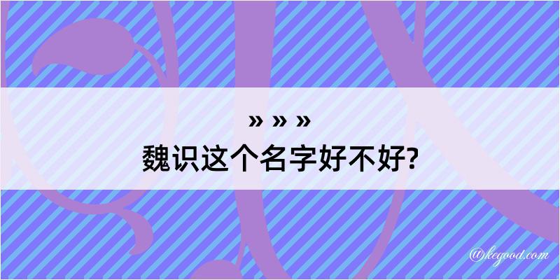 魏识这个名字好不好?