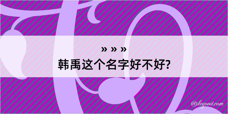 韩禹这个名字好不好?