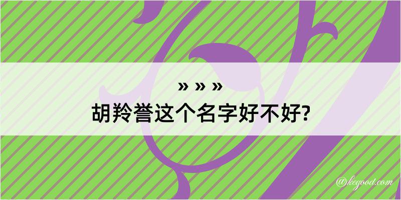 胡羚誉这个名字好不好?