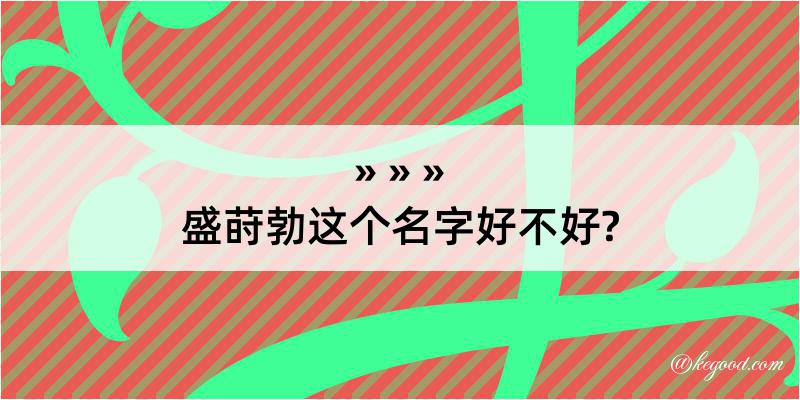 盛莳勃这个名字好不好?