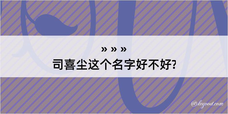 司喜尘这个名字好不好?