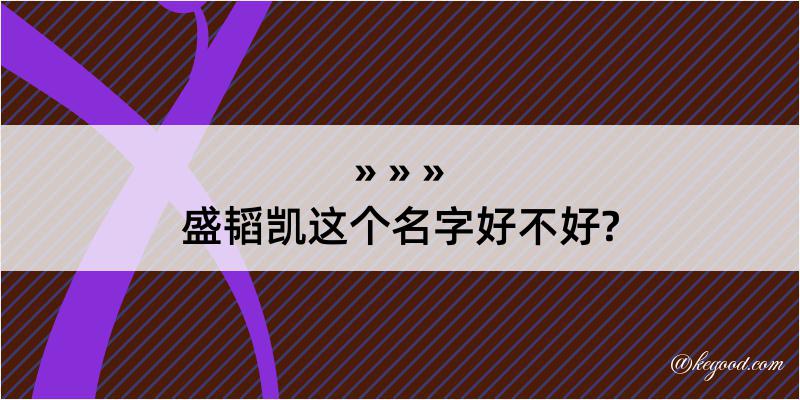 盛韬凯这个名字好不好?