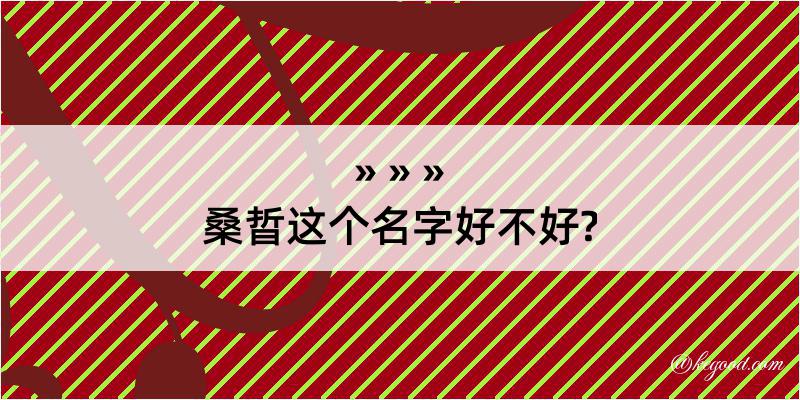 桑晢这个名字好不好?