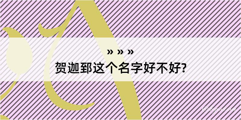 贺迦郅这个名字好不好?