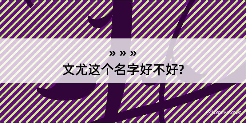 文尤这个名字好不好?