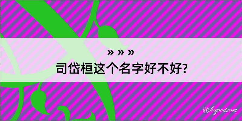 司岱桓这个名字好不好?