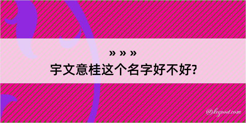 宇文意桂这个名字好不好?