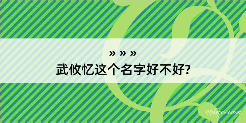 武攸忆这个名字好不好?