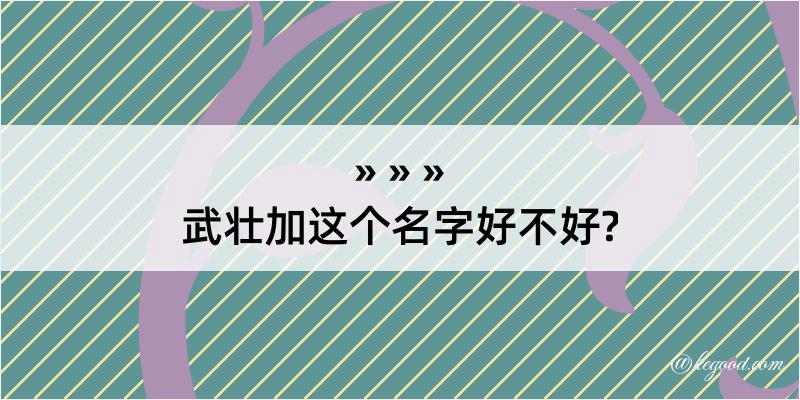 武壮加这个名字好不好?