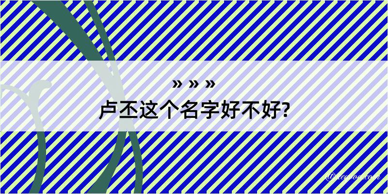 卢丕这个名字好不好?