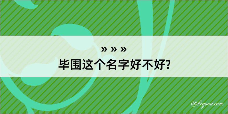 毕围这个名字好不好?