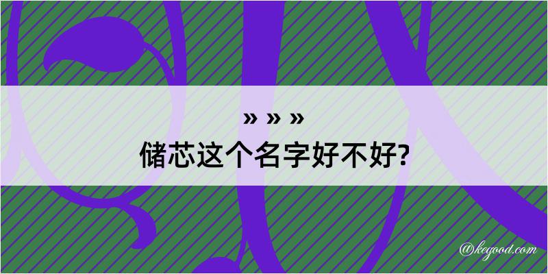 储芯这个名字好不好?