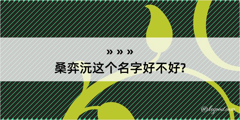 桑弈沅这个名字好不好?