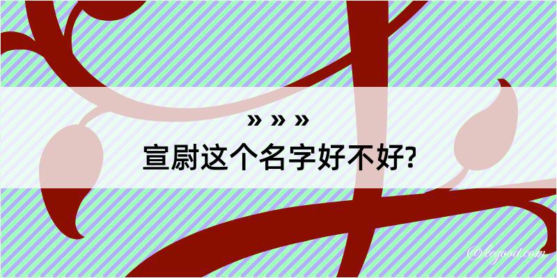 宣尉这个名字好不好?