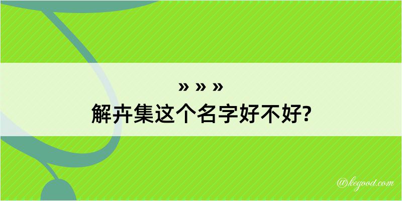 解卉集这个名字好不好?