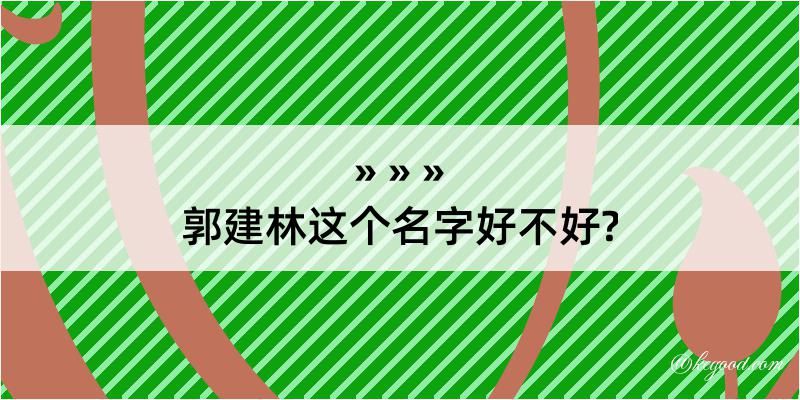 郭建林这个名字好不好?