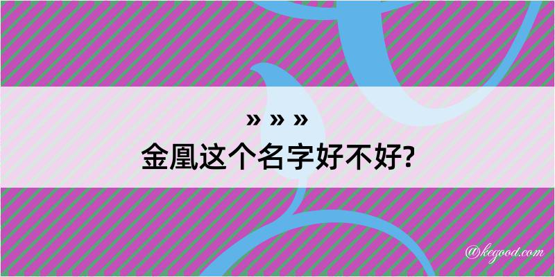 金凰这个名字好不好?