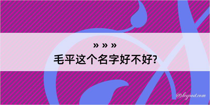 毛平这个名字好不好?