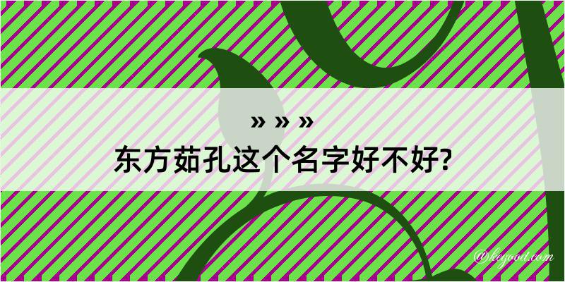 东方茹孔这个名字好不好?