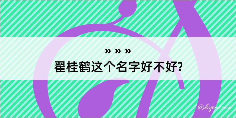 翟桂鹤这个名字好不好?