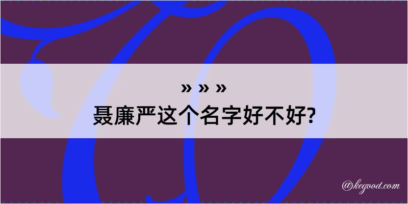 聂廉严这个名字好不好?