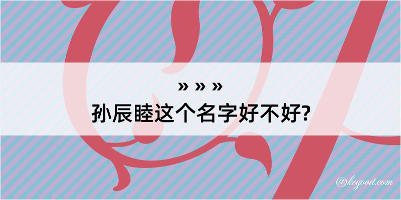 孙辰睦这个名字好不好?