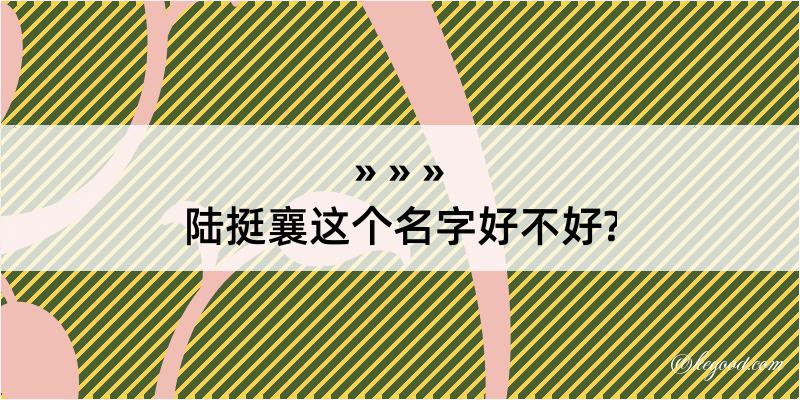 陆挺襄这个名字好不好?