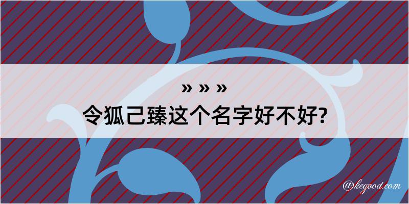 令狐己臻这个名字好不好?