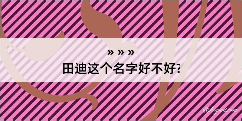 田迪这个名字好不好?