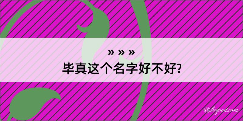 毕真这个名字好不好?