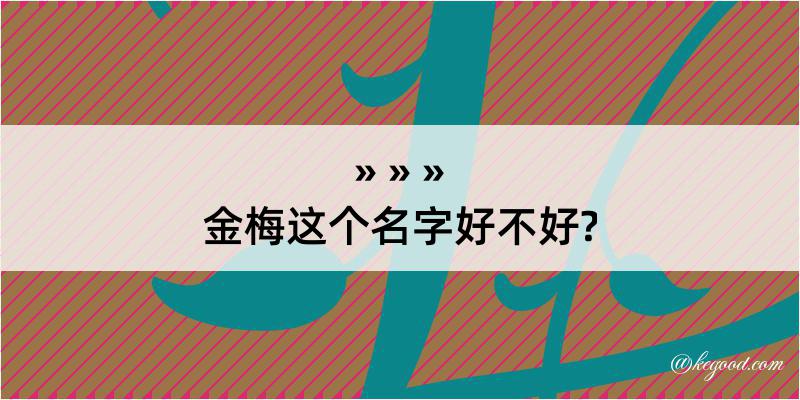 金梅这个名字好不好?