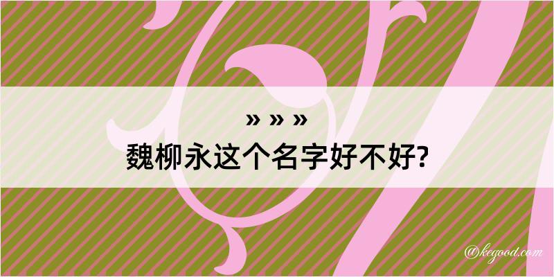 魏柳永这个名字好不好?