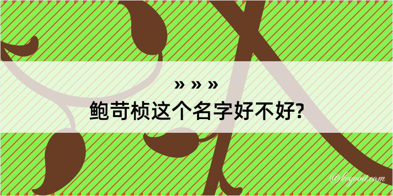 鲍苛桢这个名字好不好?