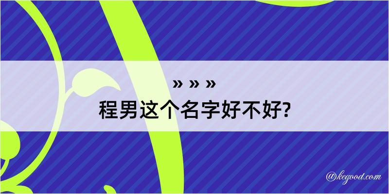 程男这个名字好不好?