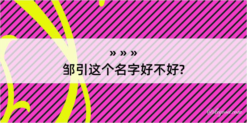 邹引这个名字好不好?