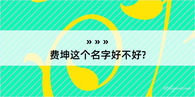 费坤这个名字好不好?