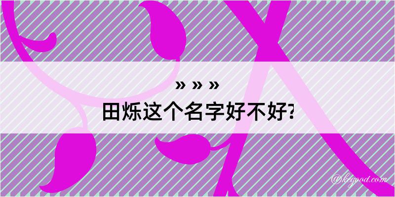 田烁这个名字好不好?